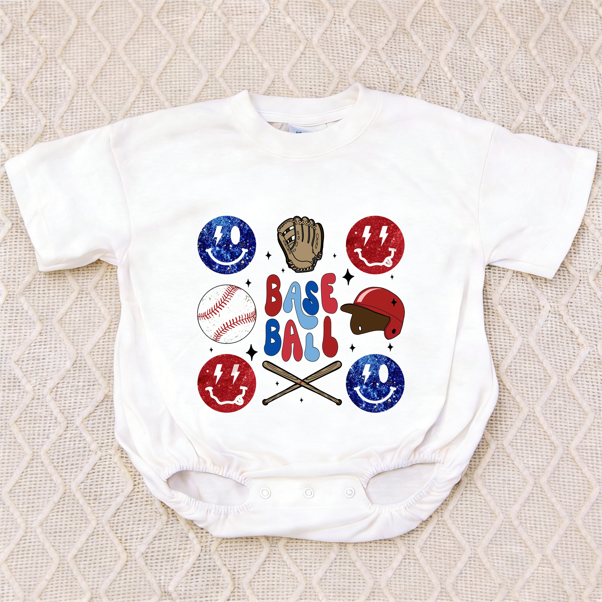 Baby Baseball Bubble Romper