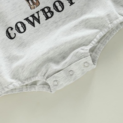 Baby Cowboy Color Block Romper