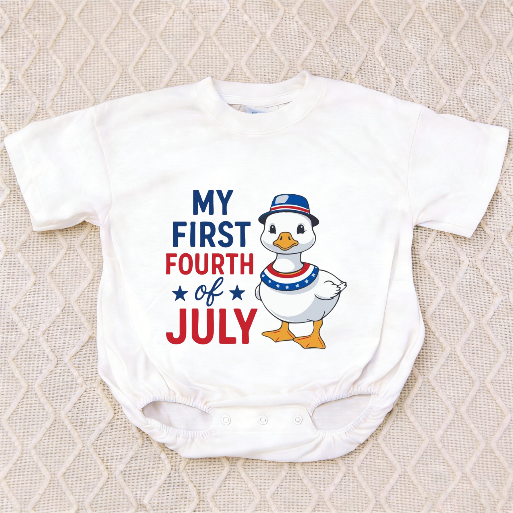 Baby My First  Fourth Of July Romper