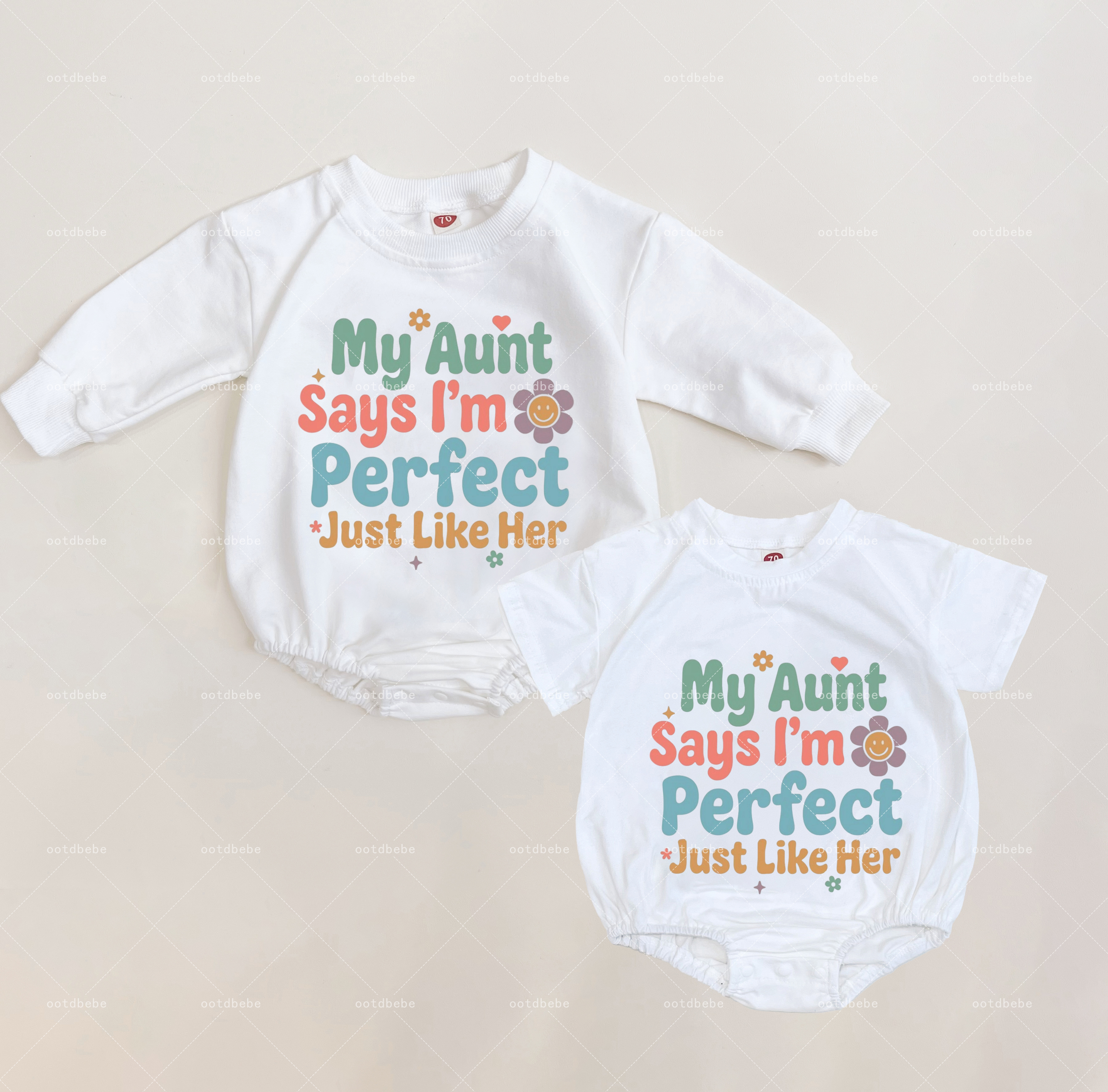 Baby My Aunt Says I'm Perfect Just Like Her Romper