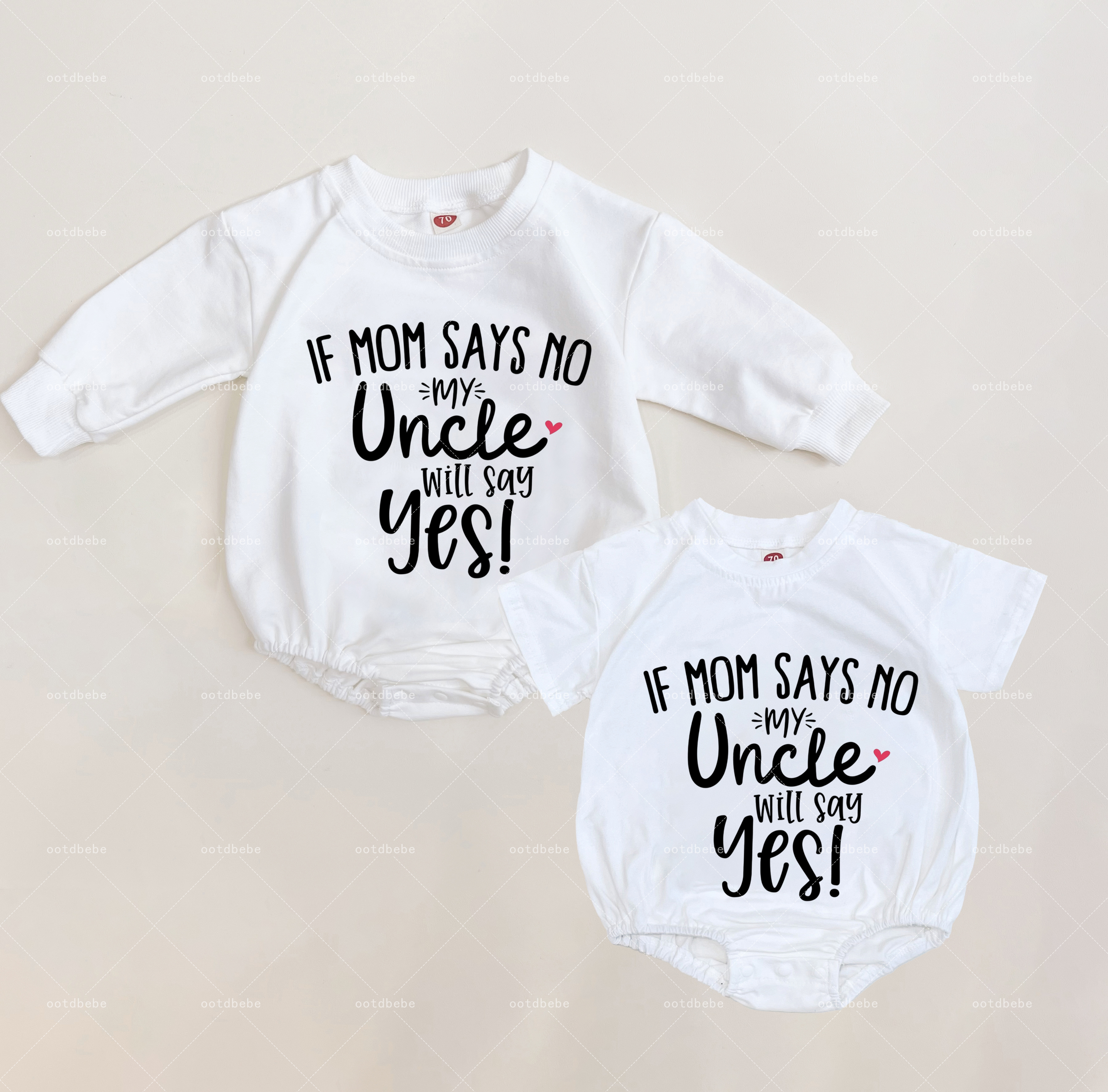 Baby If Mom Says No My Uncle Will Say Yes Romper