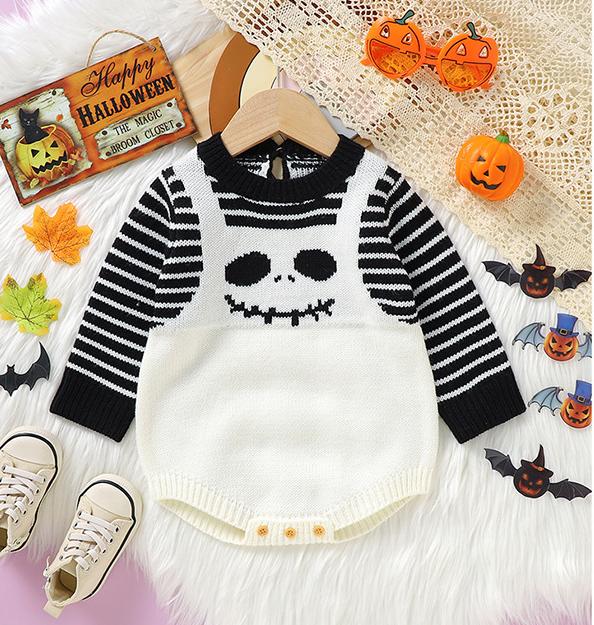 Newborn Jack Skellington Romper Sweater