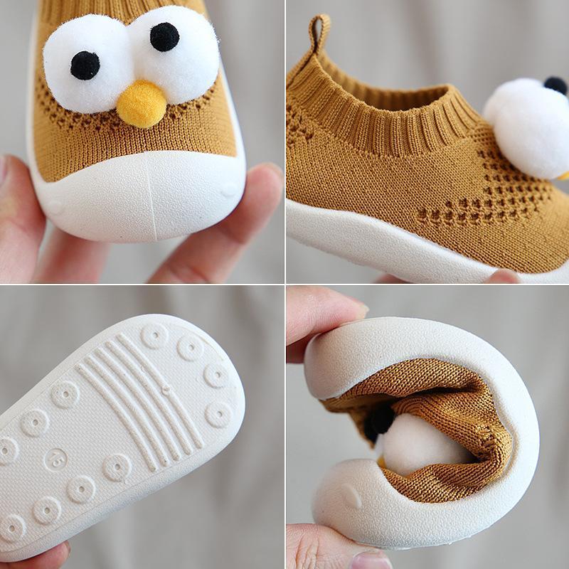 0-4Y Baby Big Eyes Non-slip Soft Shoes-visikids