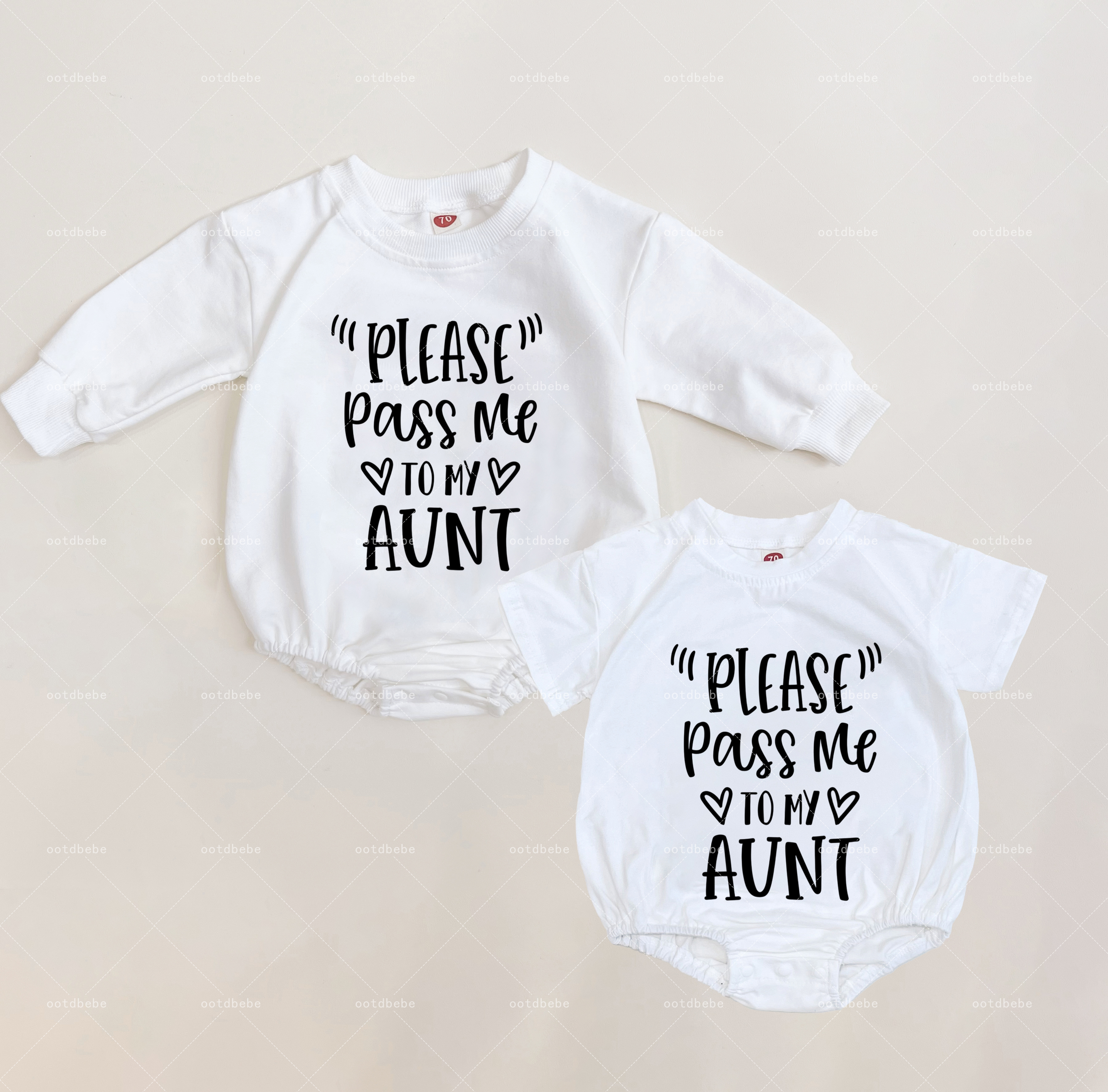 Baby Please Pass Me To My Aunt Romper