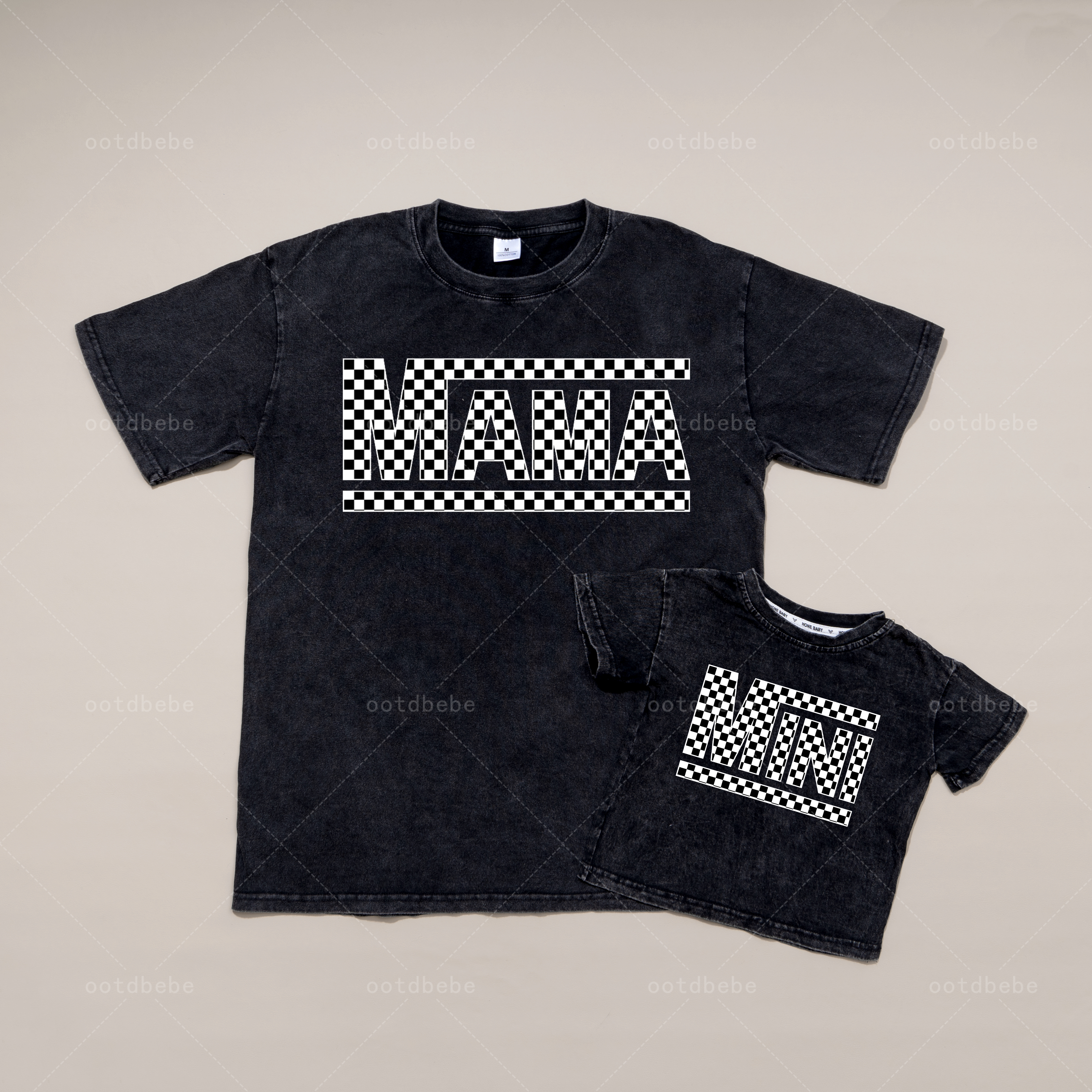 Mama & Mini Checkered T-shirt
