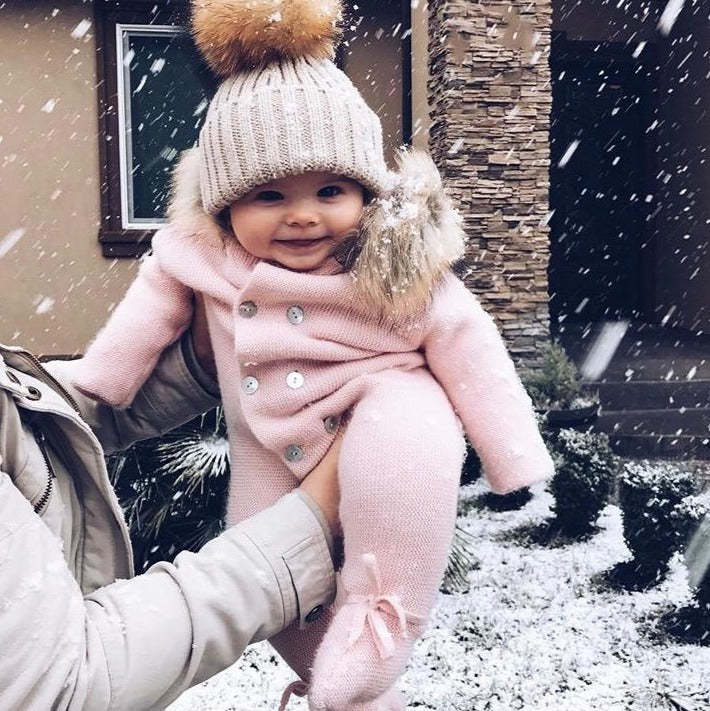 Winter Baby Collar Warm Jumpsuit