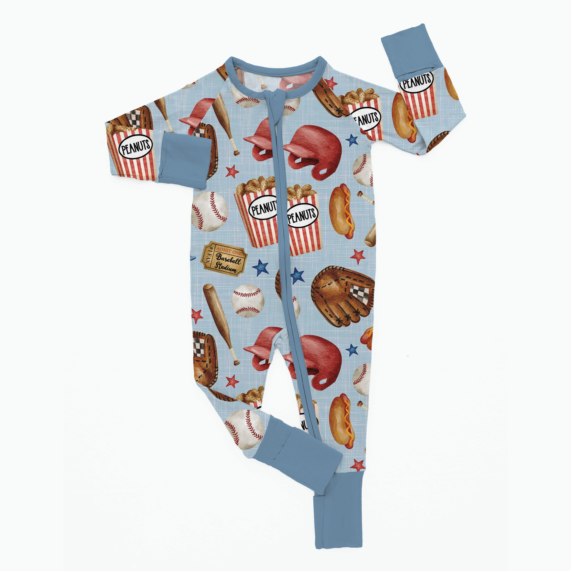 Newborn Baseball Bamboo Sleeper