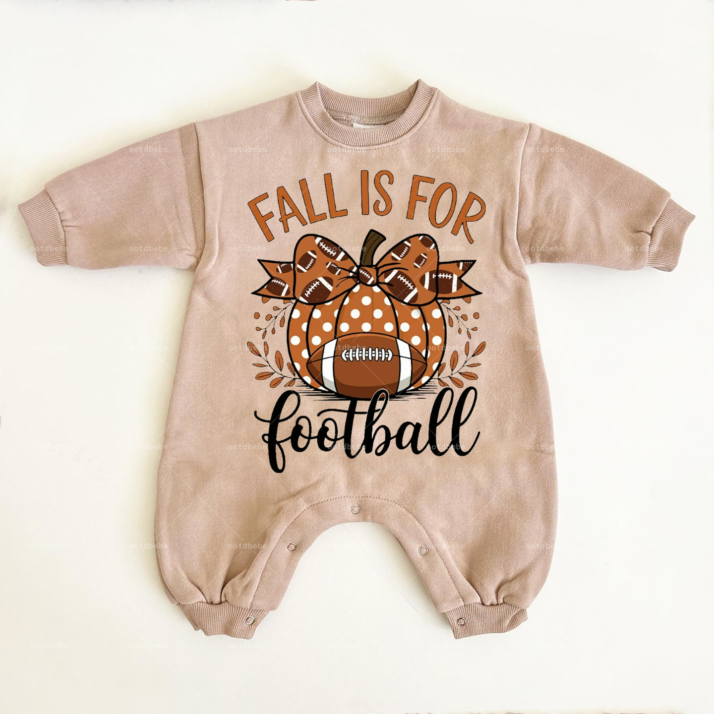 Baby Fall Is For Football Jumpsuit