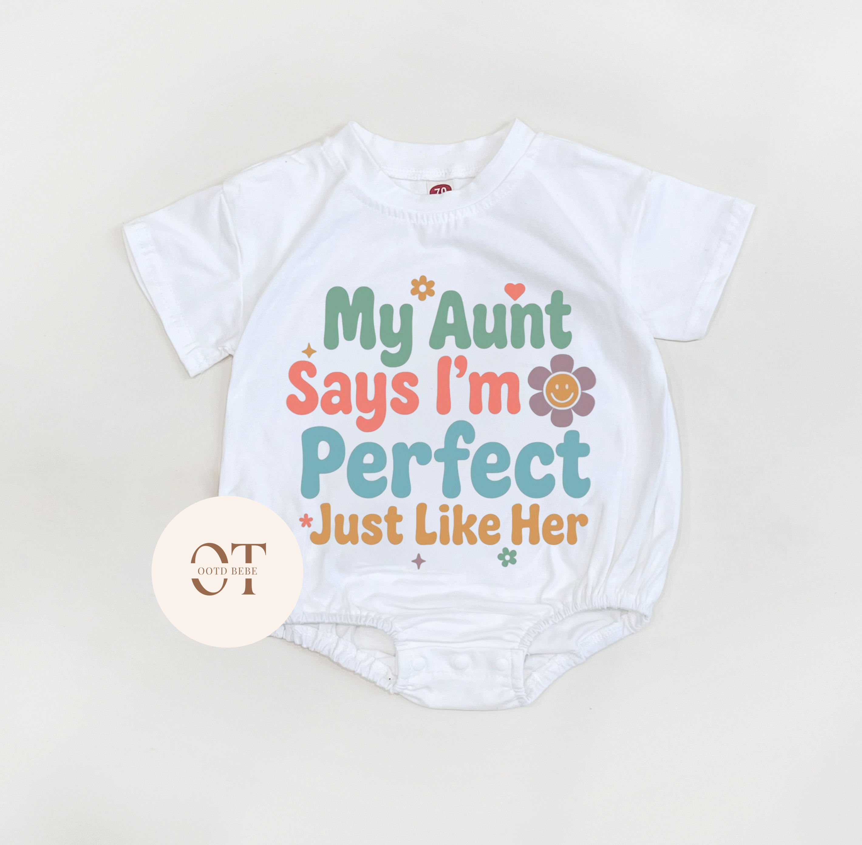 Baby My Aunt Says I'm Perfect Just Like Her Romper