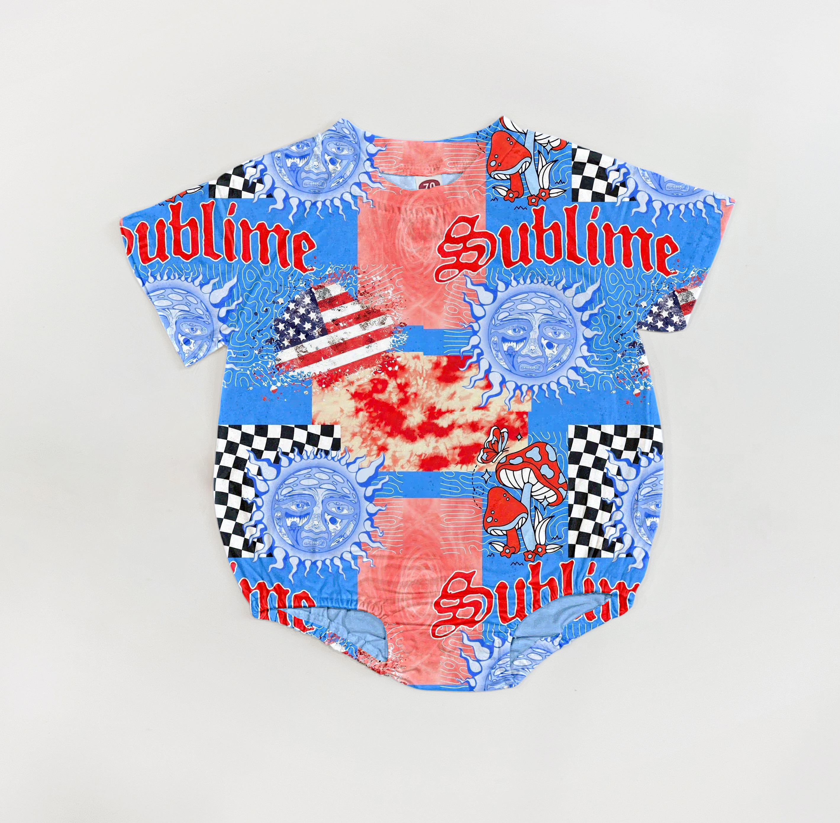 Baby 4th Of July Patchwork Romper
