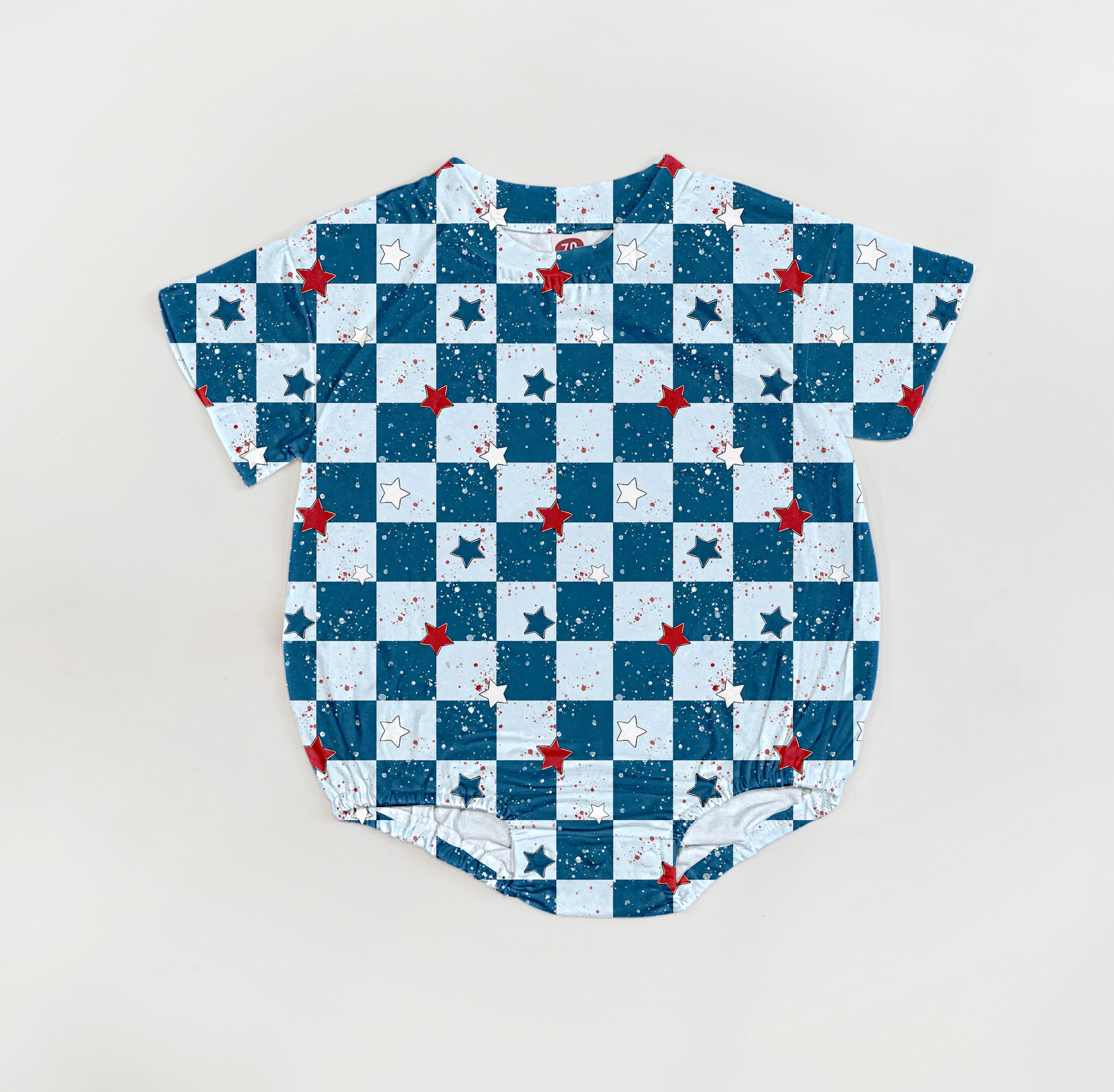 Baby Checkered Stars Romper
