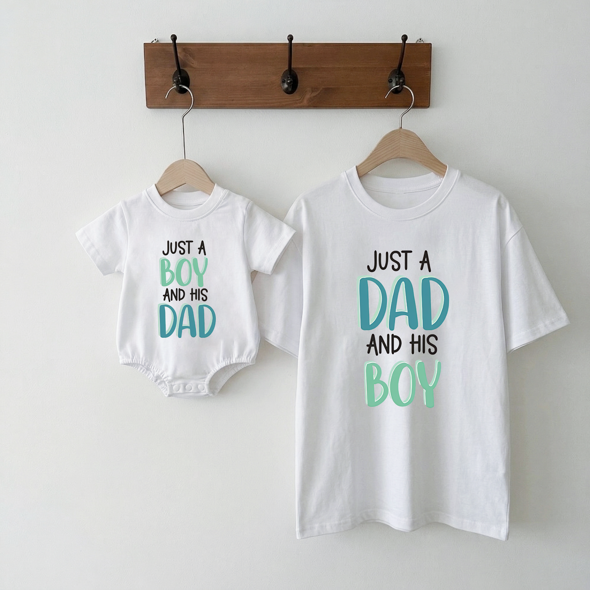 Just A Dad And His Boy & Just A Boy And His Dad Matching Clothing