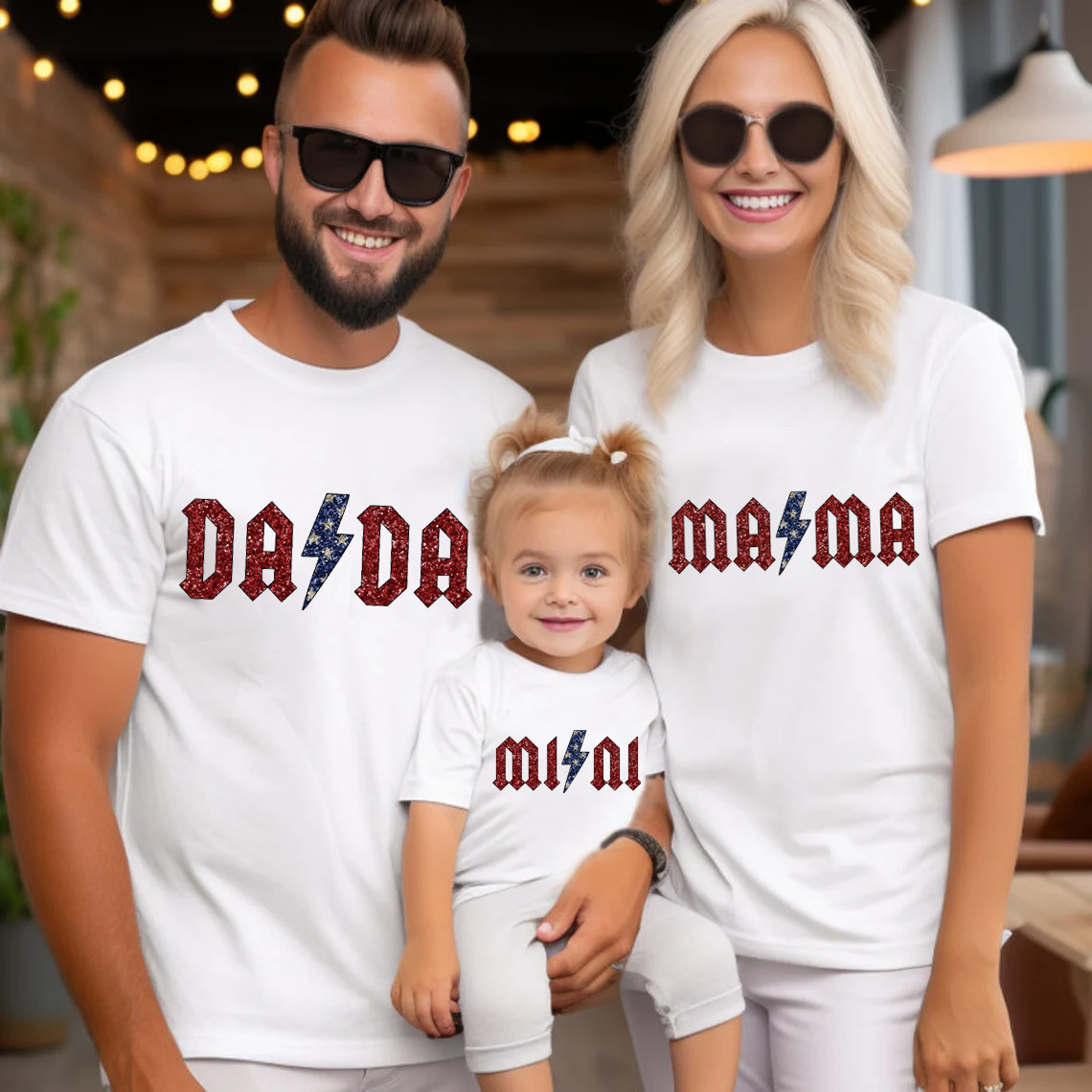 Dada & Mama & Mini Lightning T-shirt