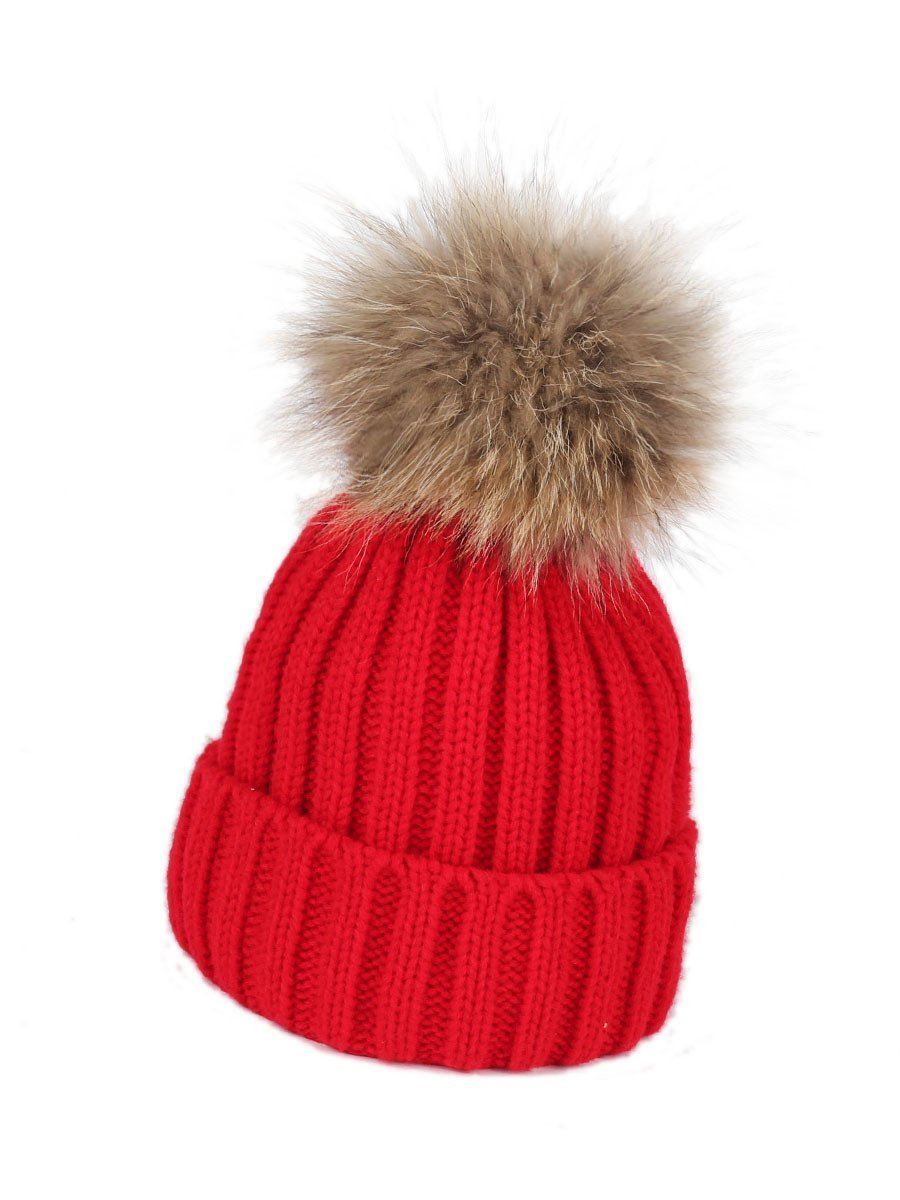 2-Piece Hair Ball Wool Parent-child Cap-visikids
