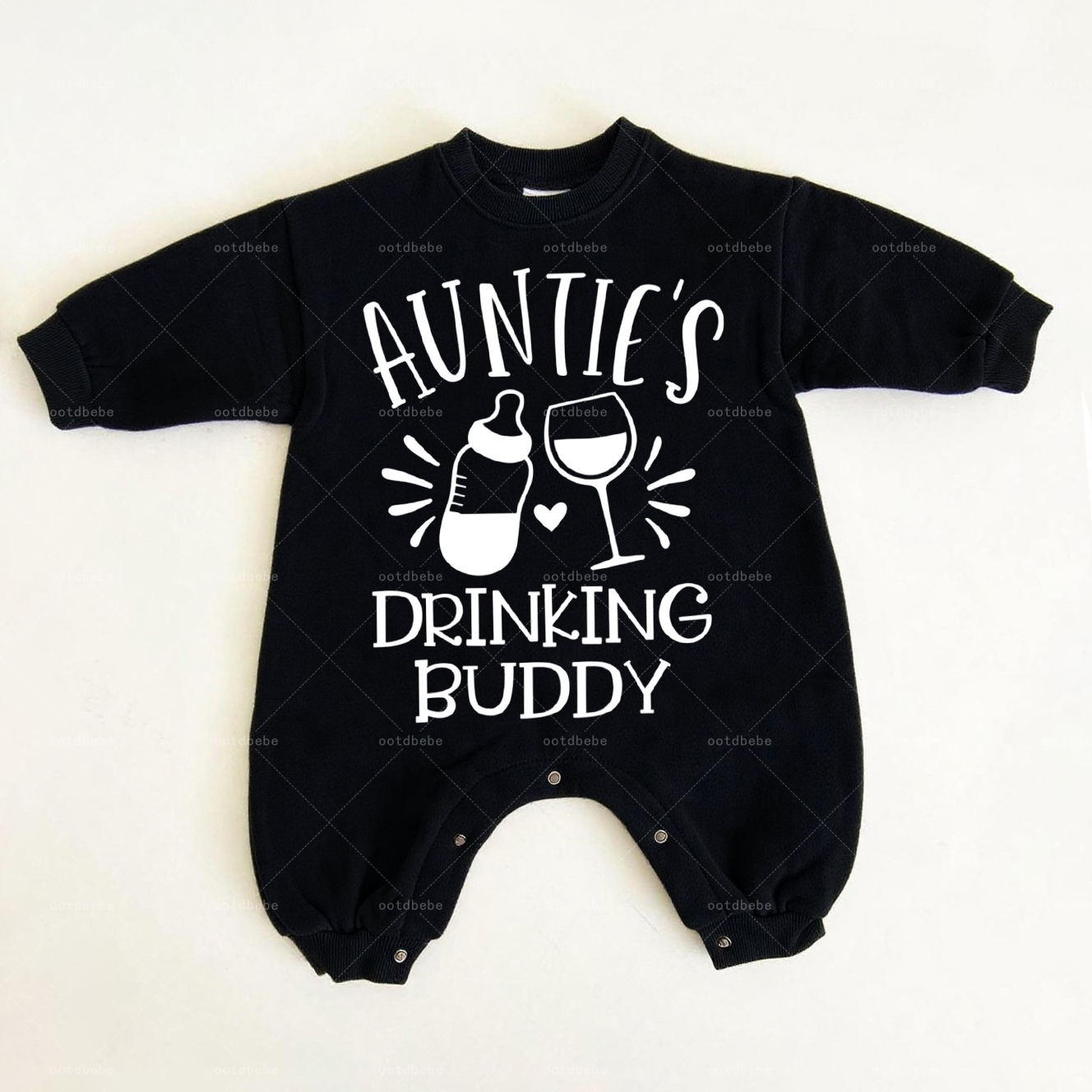 Baby Auntie's Drinking Buddy Jumpsuit