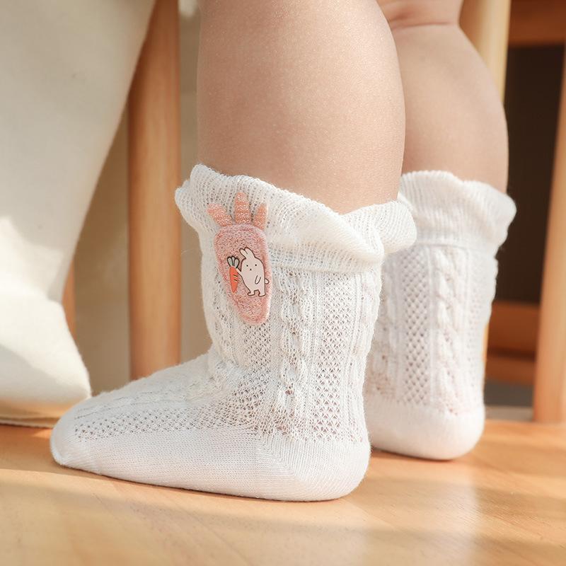 3-Pairs Baby Thin Mesh Anti-slip Socks-visikids