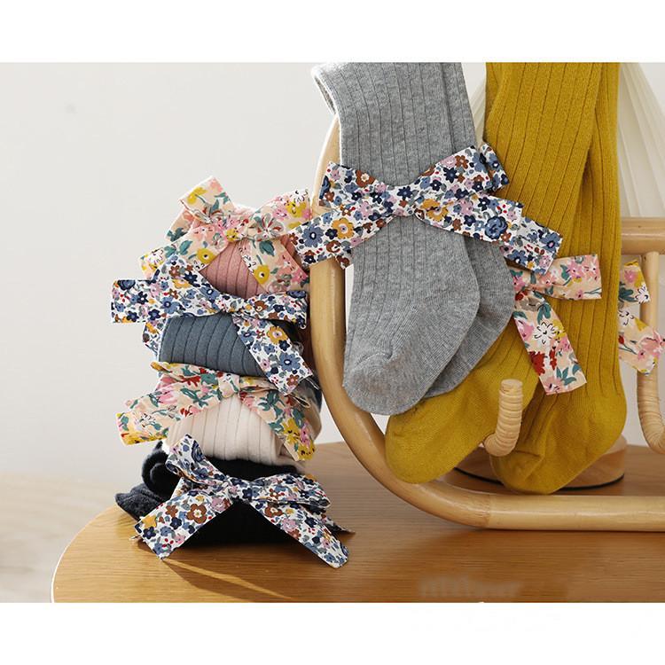 Baby Girl Floral Bow Pantyhose-visikids