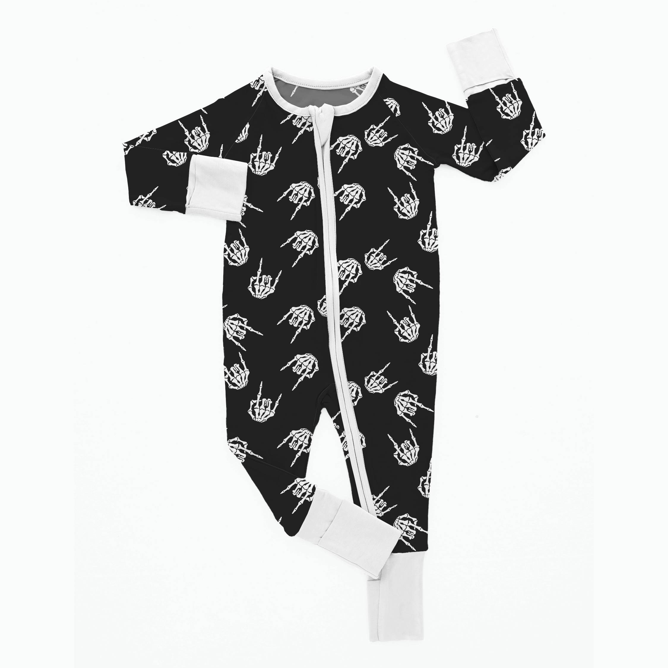Newborn Skeleton Hand Bamboo Sleeper