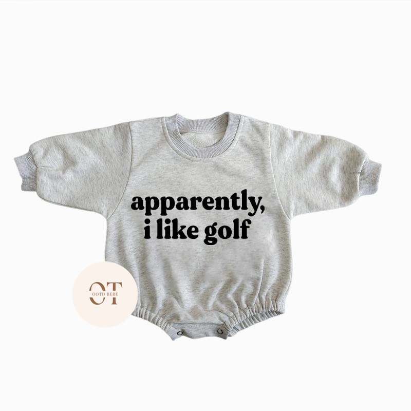 Baby Apparently I Like Golf Romper