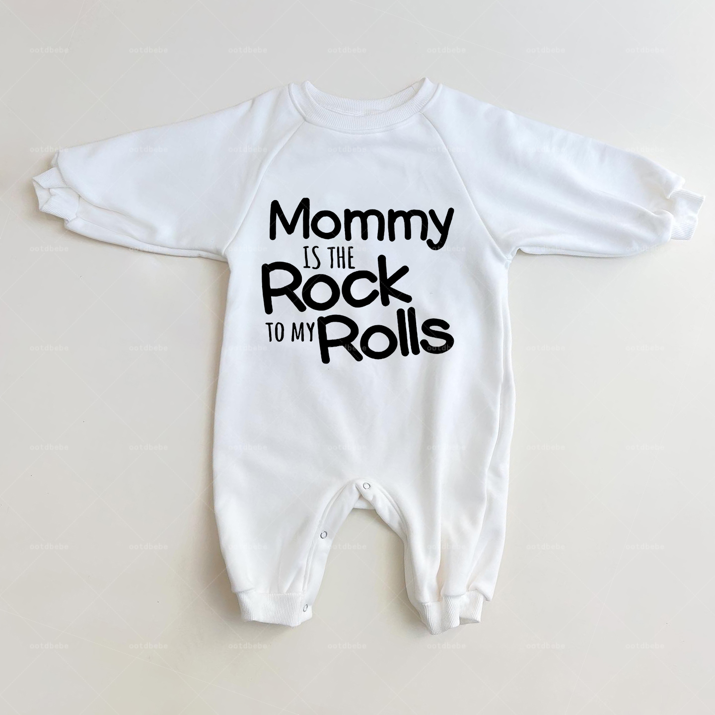 Baby Mommy Is The Rock To My Rolls Jumpsuit