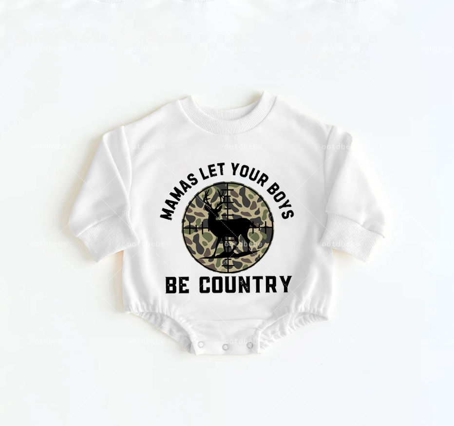 Baby Mamas Let Your Boys Be Country Romper