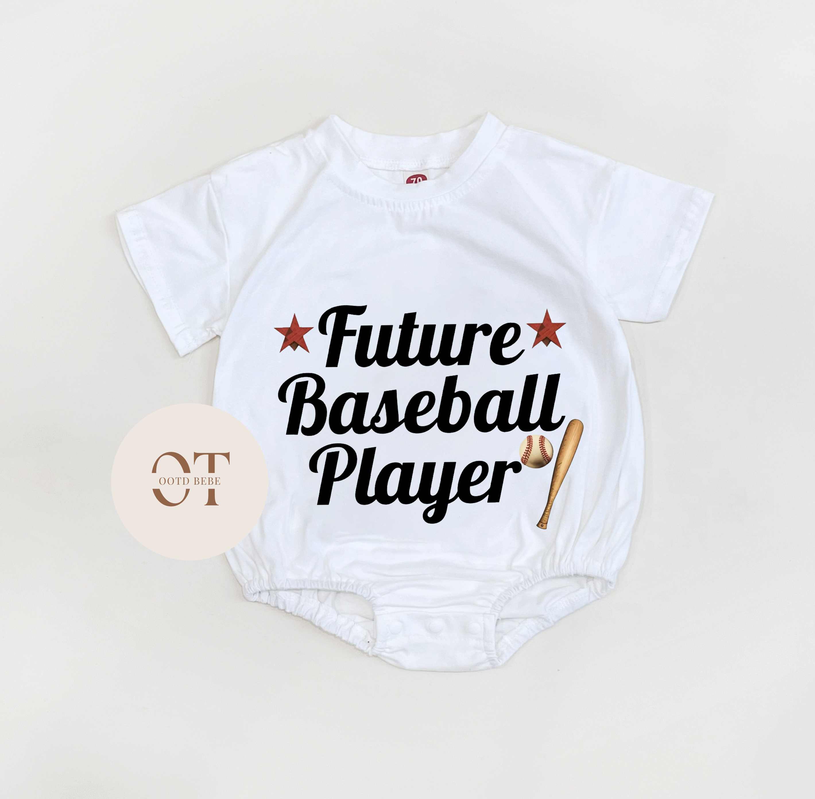 Baby Future Baseball Player Romper