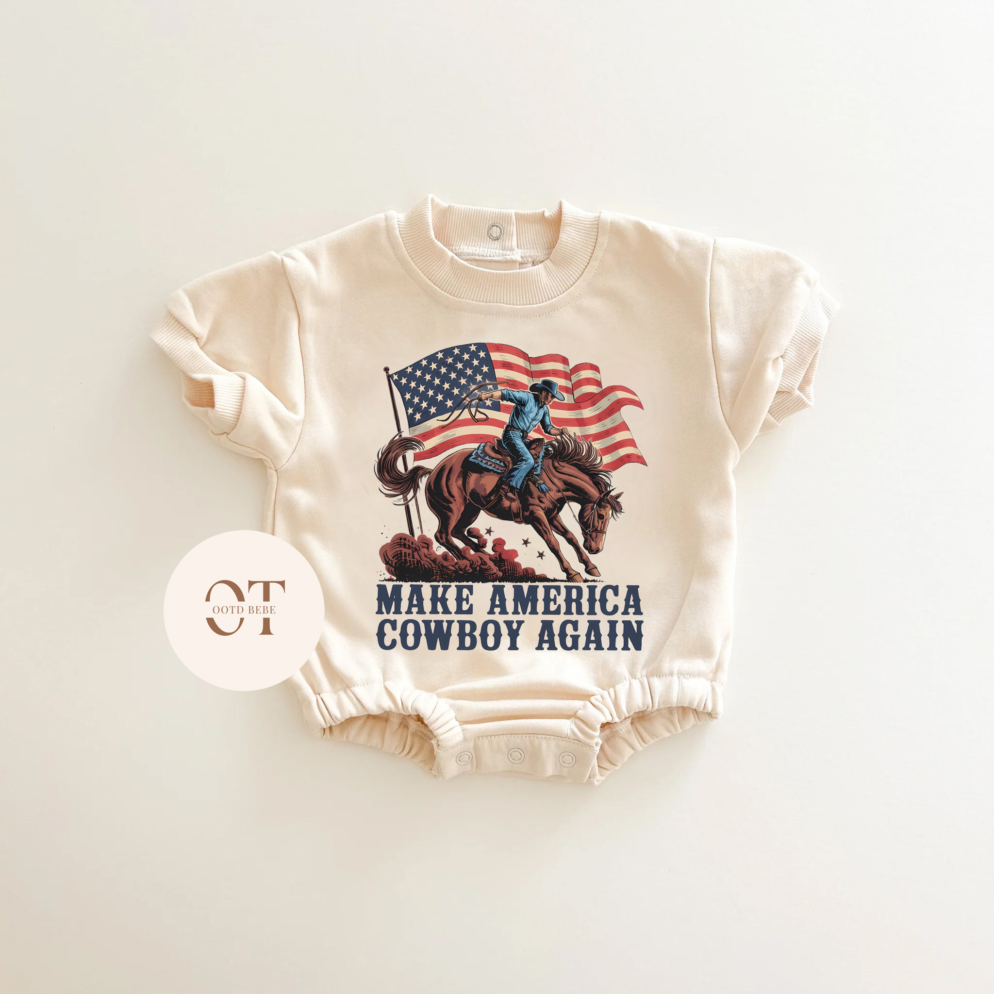 Baby Make America Cowboy Again Romper