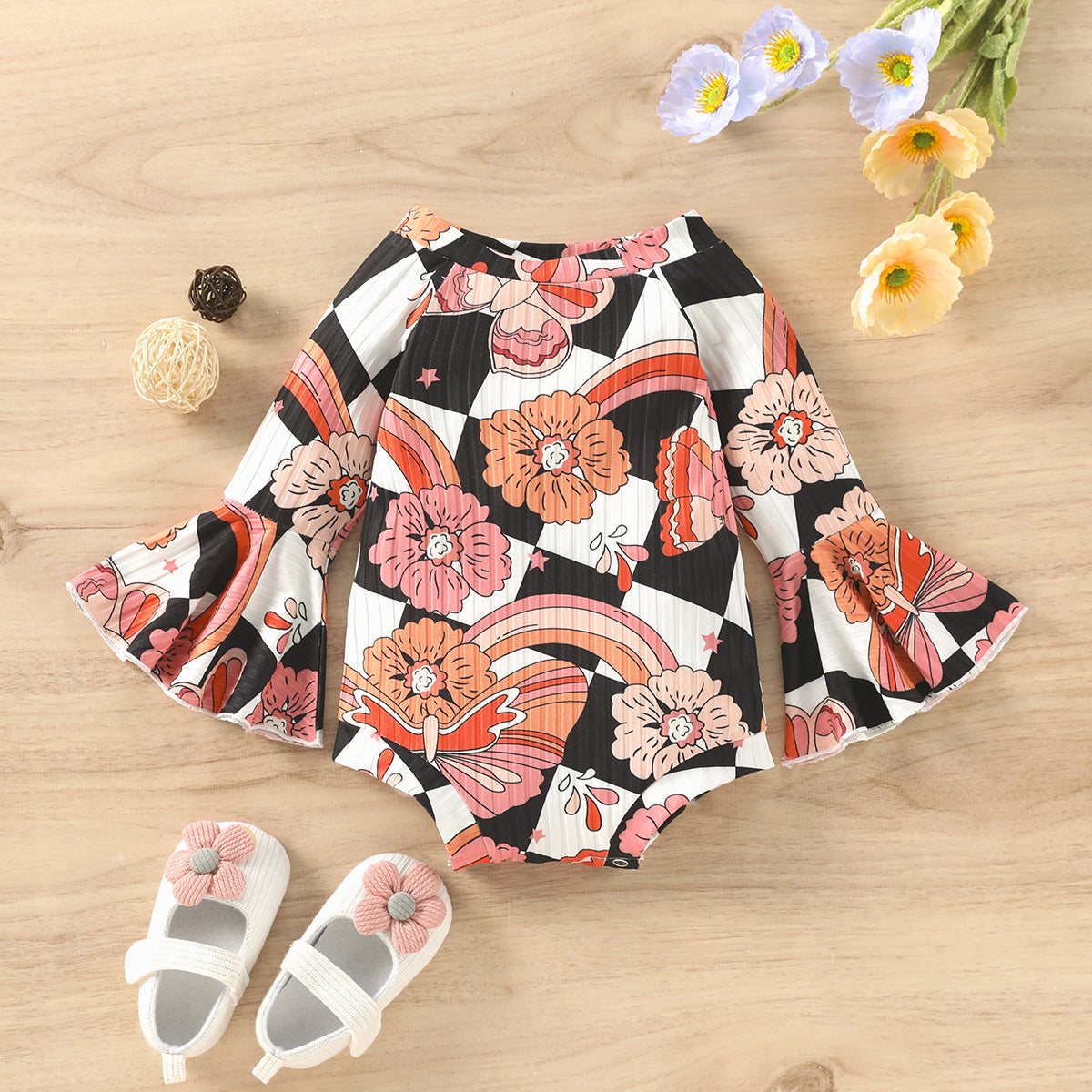 Baby Pit Stripe Printed Rompers