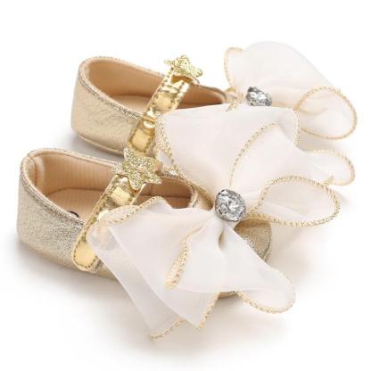 0-1y Baby Bow Soft Bottom Toddler Shoes-visikids