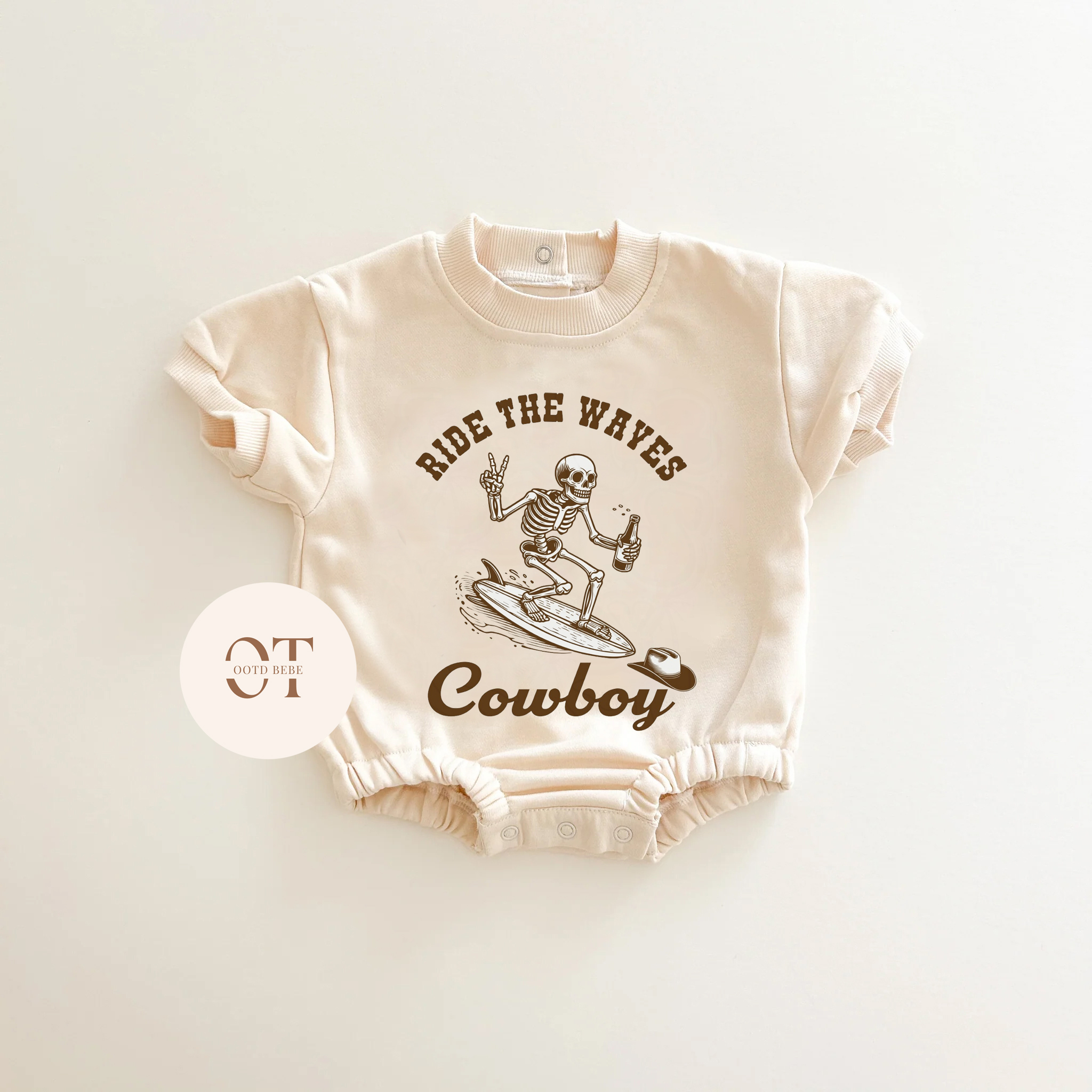 Baby Ride The Waves Cowboy Romper