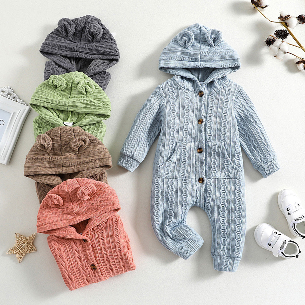 Baby's Wool One-piece Rompers