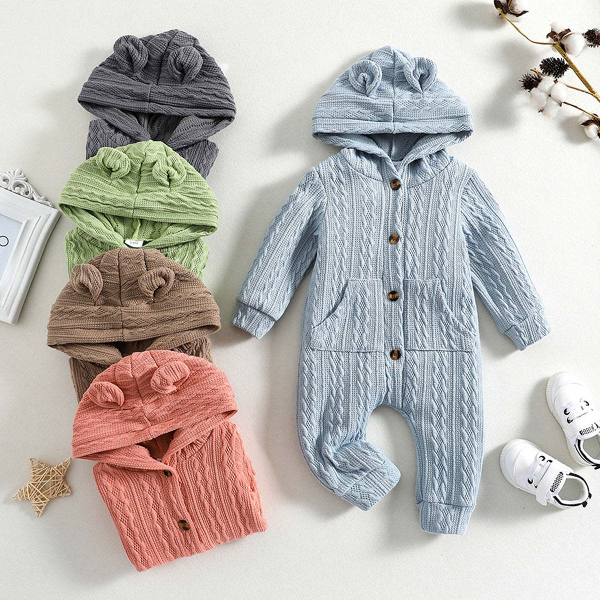 Baby's Wool One-piece Rompers