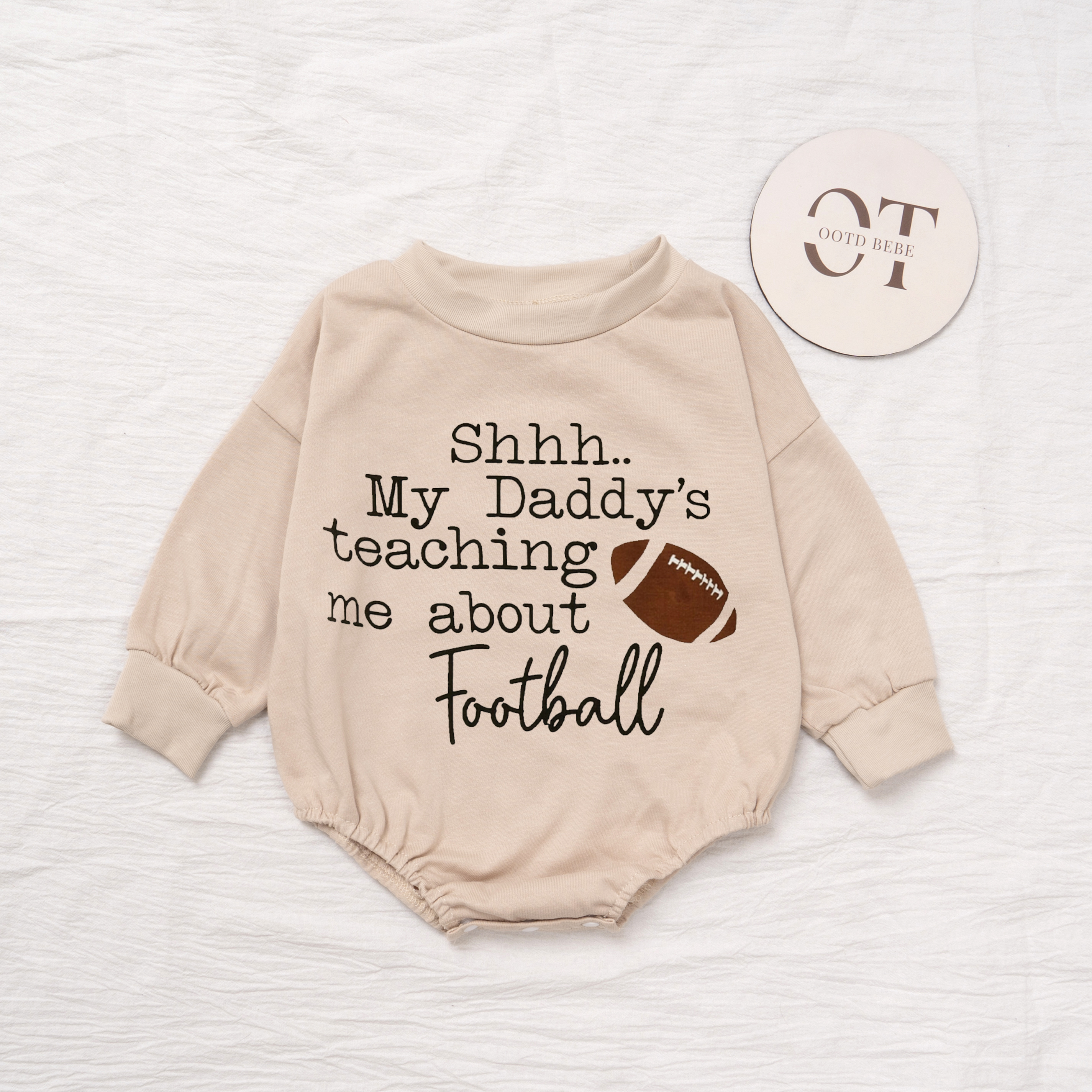 Baby My Daddy's Teaching Me About Football Romper