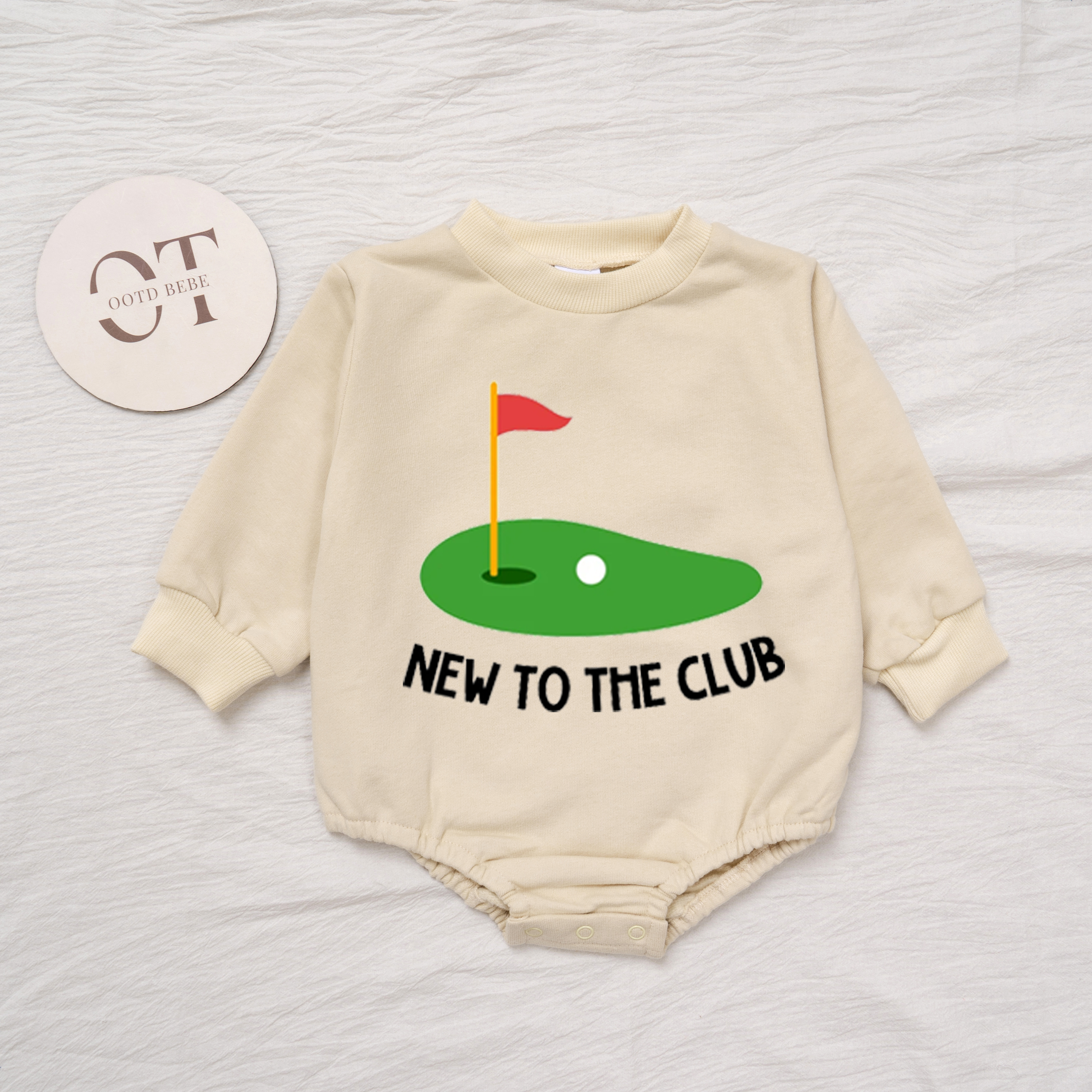 Baby New To The Club Golf Romper