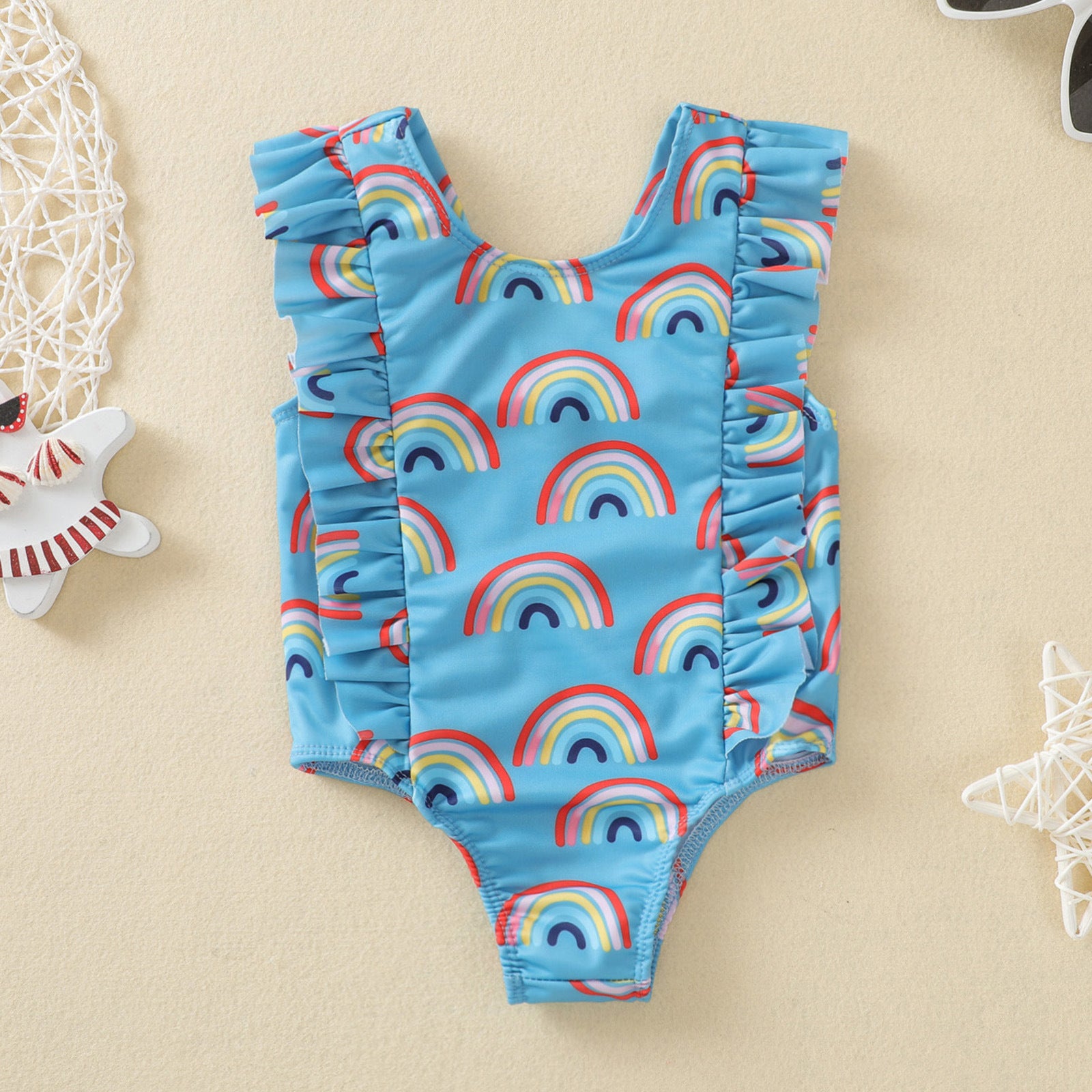 Rainbow Print Swimsuit-visikids