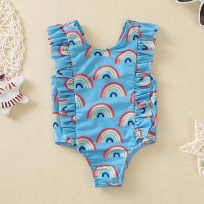 Rainbow Print Swimsuit-visikids