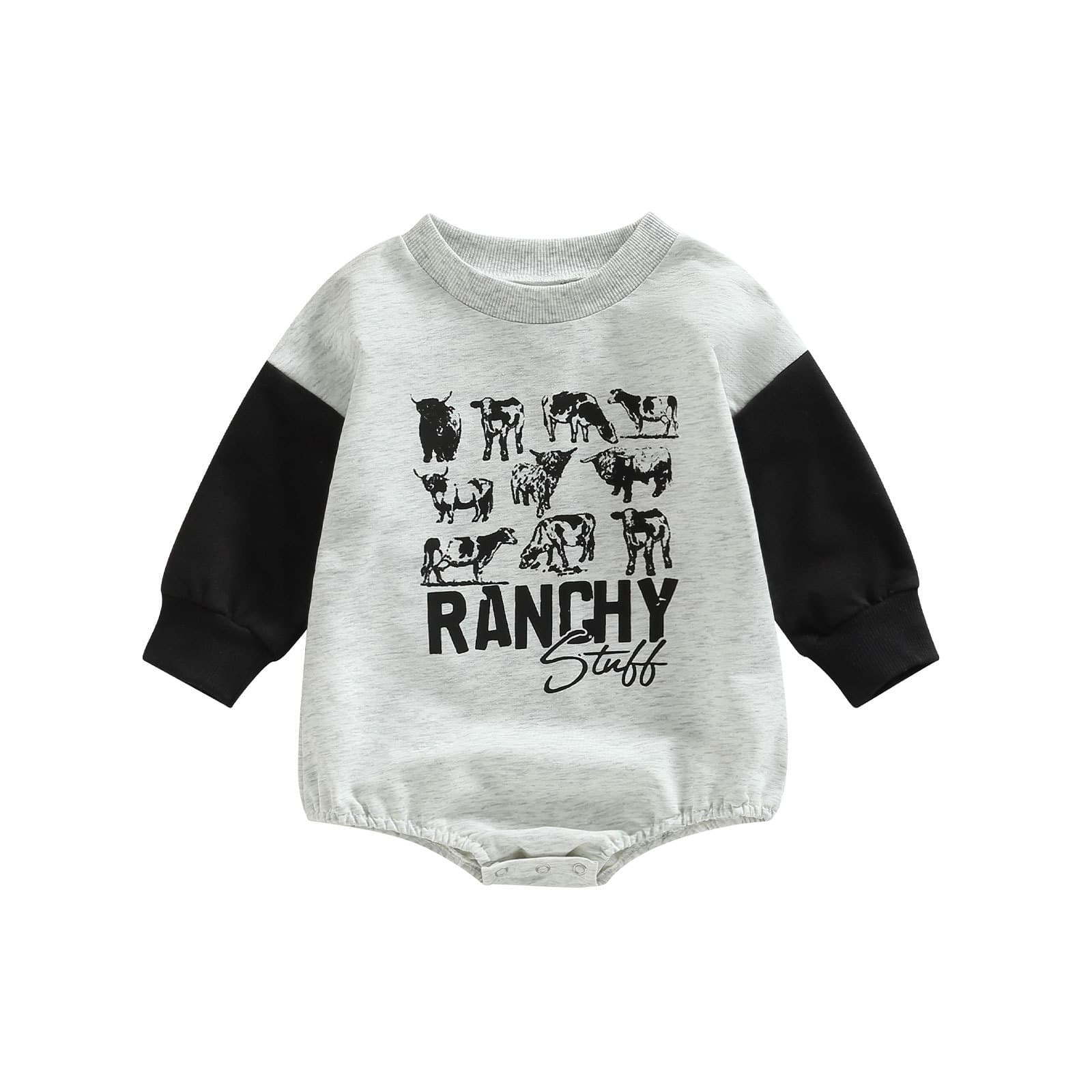 Baby Cowboy Color Block Romper