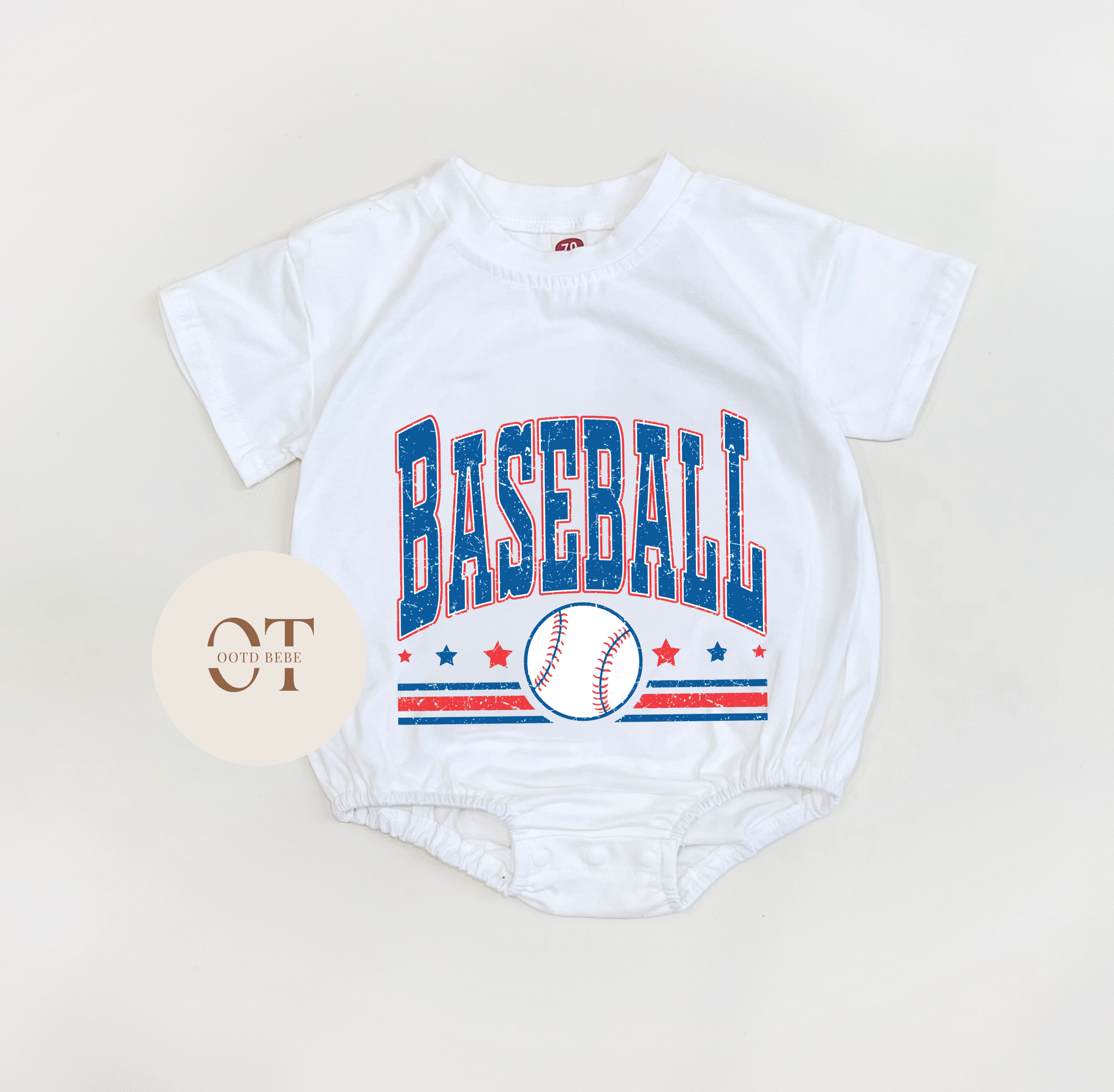 Baby Baseball Bubble Romper