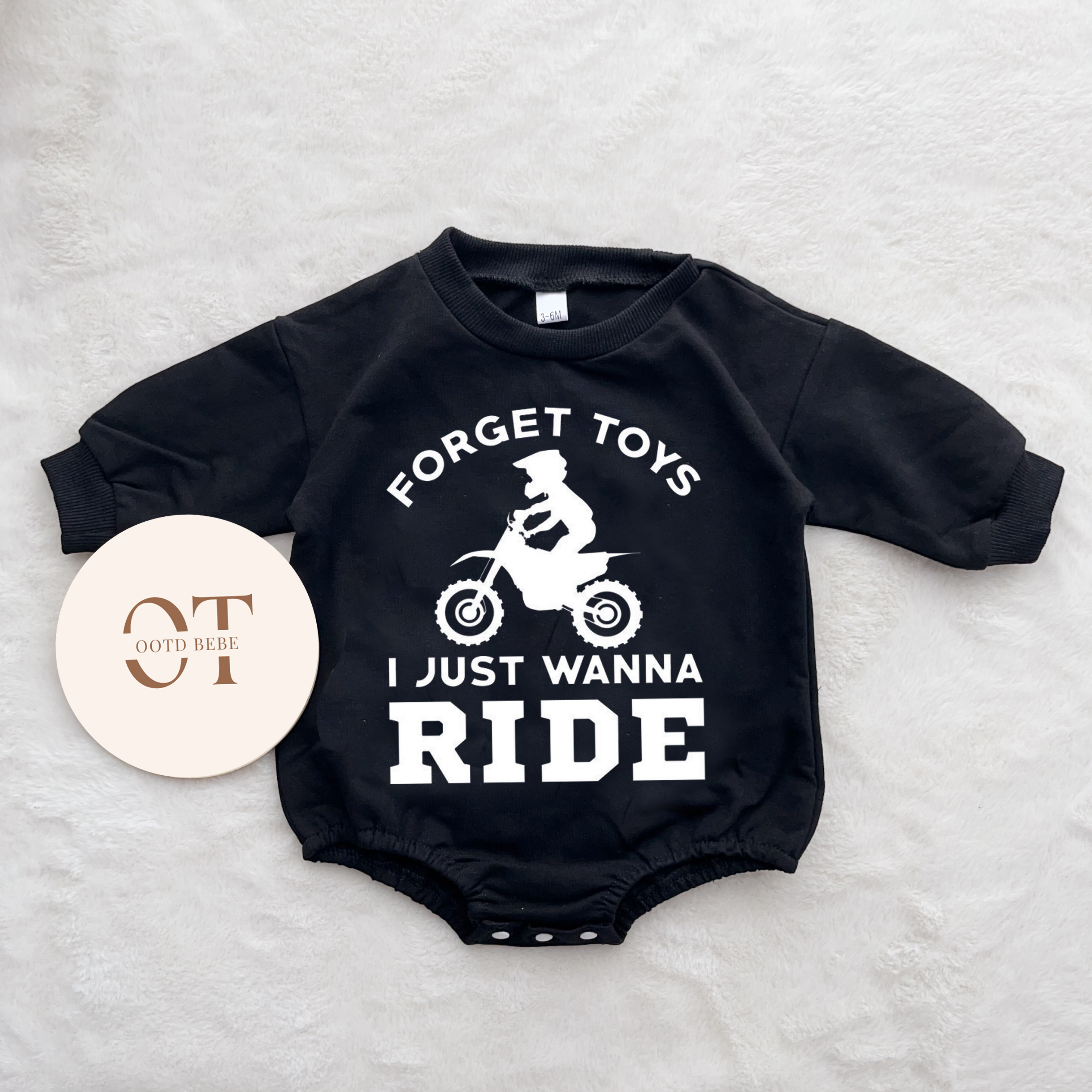 Baby Forget Toys I Just Wanna Ride Romper