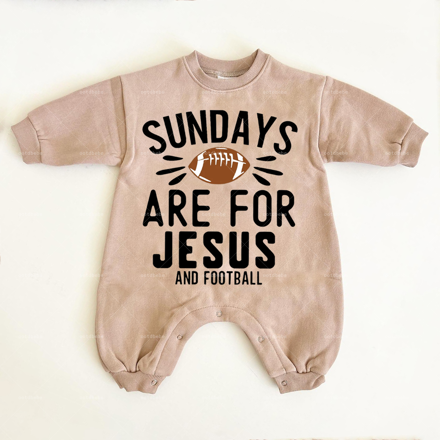 Baby Sundays Are For Jesus And Football Jumpsuit