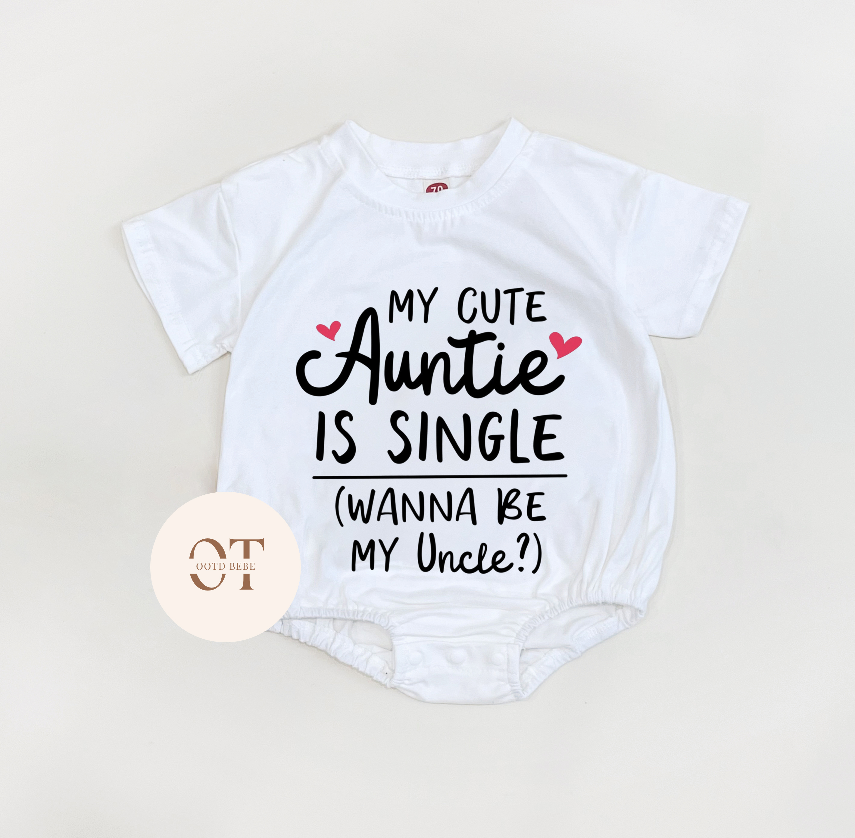 Baby My Cute Auntie Is Single Wanna Be My Uncle Romper
