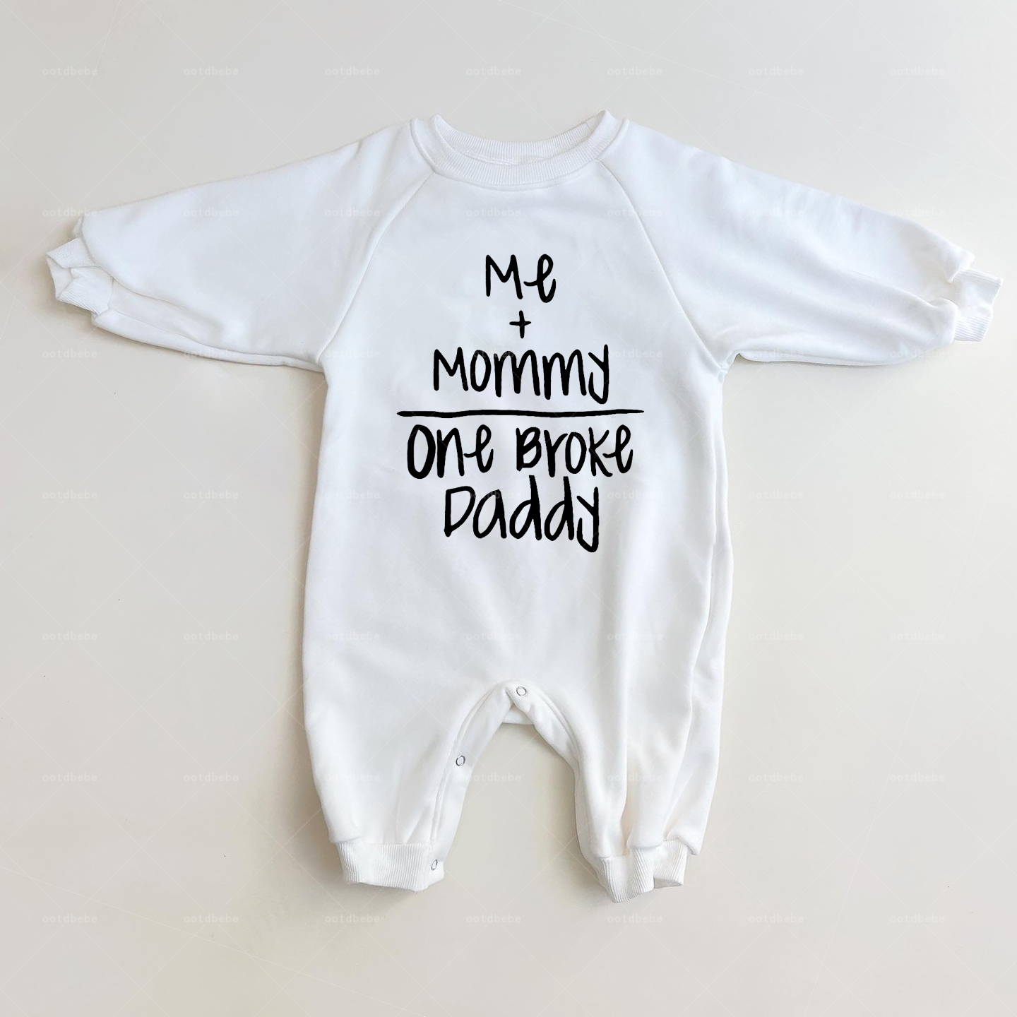 Baby Me Mommy One Broke Daddy Jumpsuit