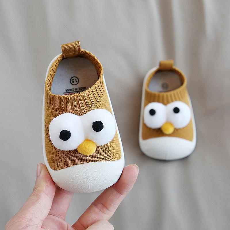 0-4Y Baby Big Eyes Non-slip Soft Shoes-visikids