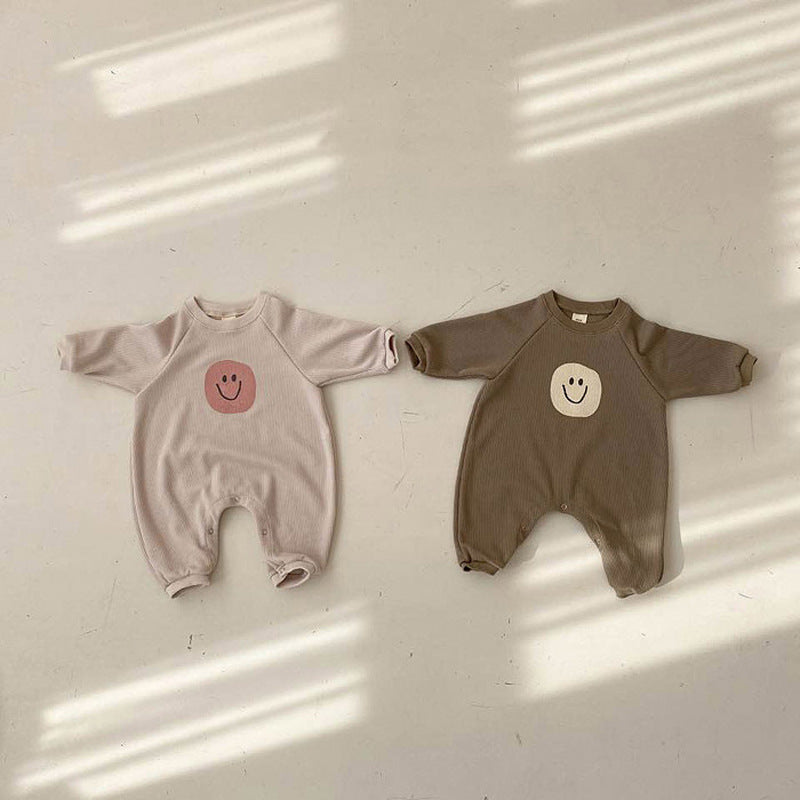 Baby Smile Print Rompers-visikids
