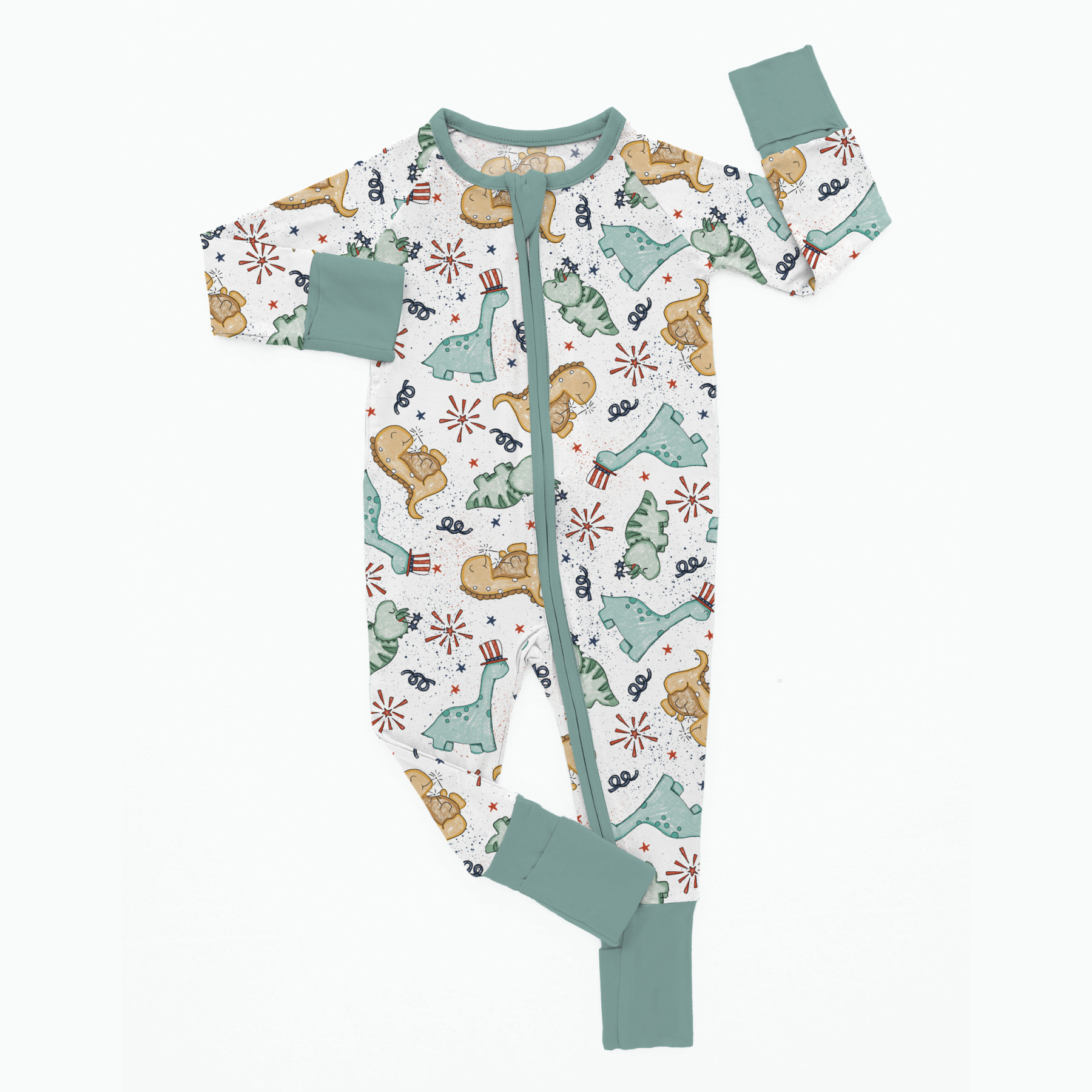 Newborn Independence Day Dinosaur Bamboo Sleeper