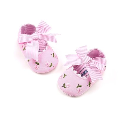 Baby Bowknot Embroidered Shoes 0-18m-visikids