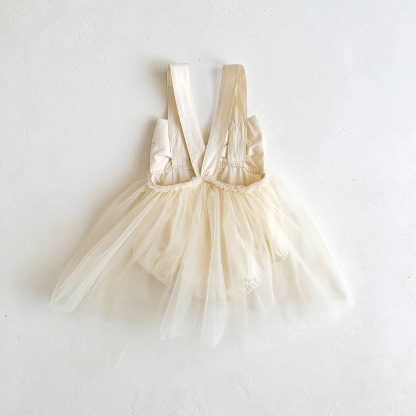 Baby Girl Bowknot Gauze Romper