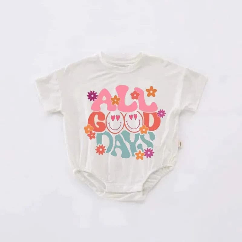 Baby All Good Days Print Romper.