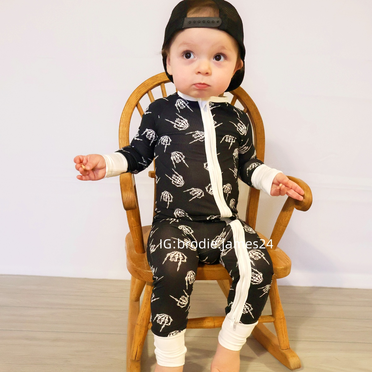 Newborn Skeleton Hand Bamboo Sleeper