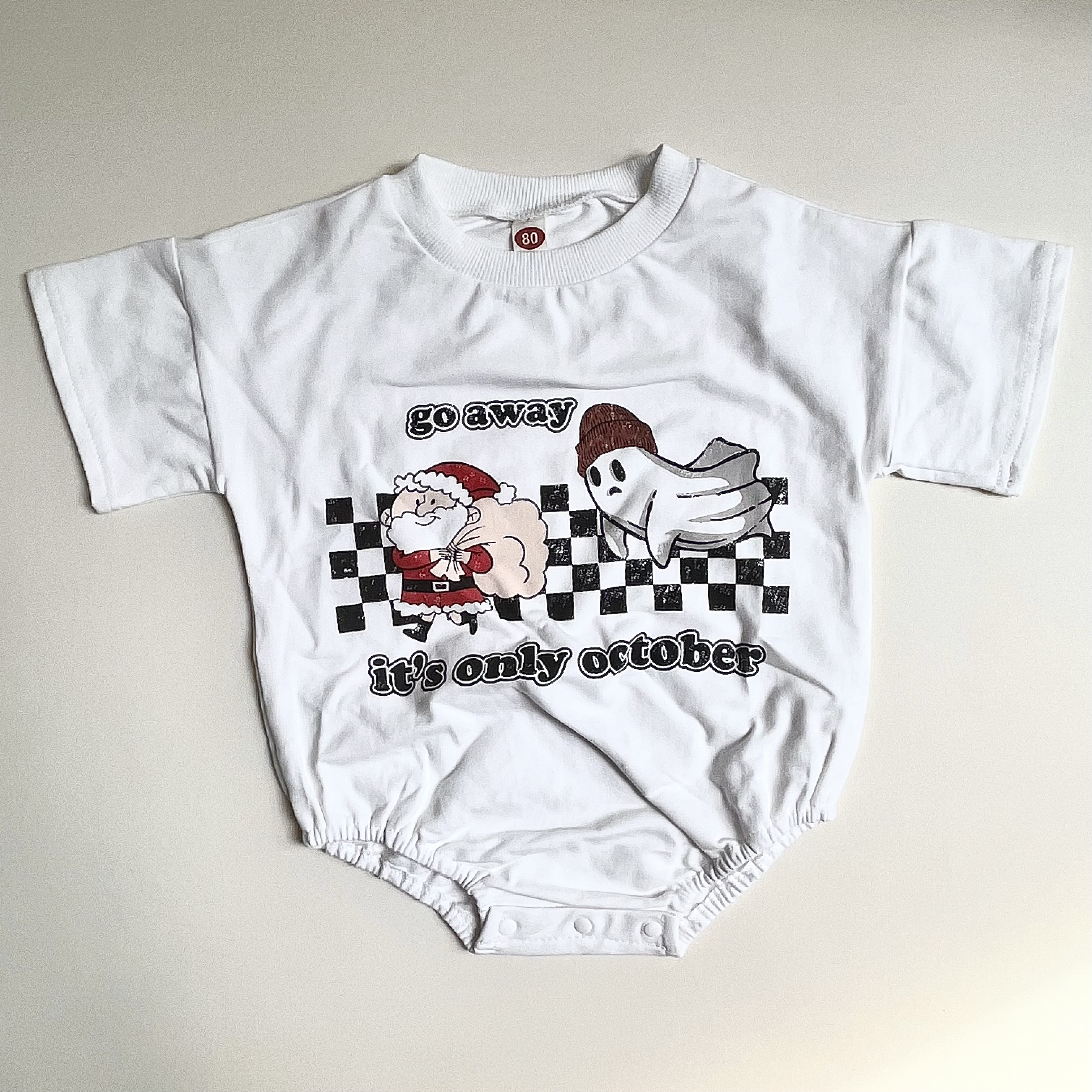Baby Go Away It's Only October Romper
